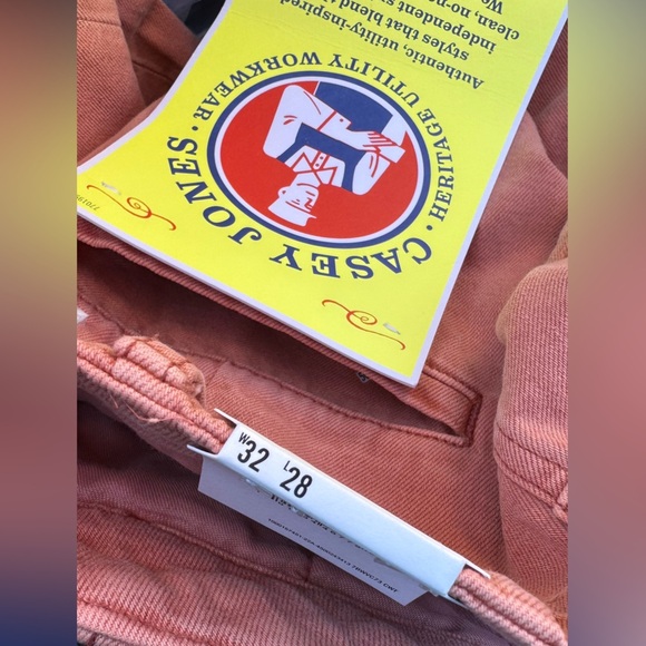 WRANGLER FREE PEOPLE PINK CHINO CASEY JONES UTILITY PANTS BOHO Y2K ANTHROPOLOGIE - Picture 14 of 14